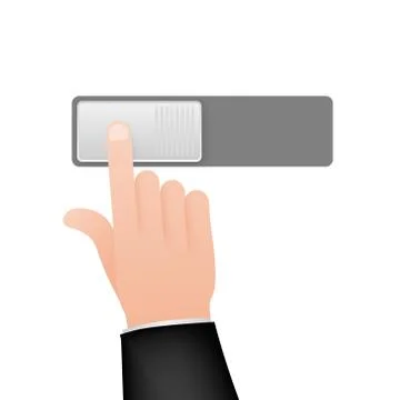 Flat icon On and Off Toggle switch button vector format. Vector stock illustr Illustrazione stock