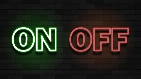 Flat icon On and Off Toggle switch button vector Illustrazione stock