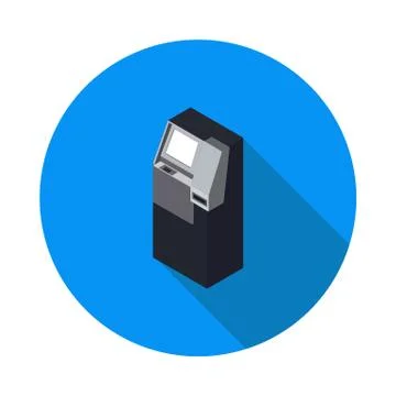 Flat icon ATM Stock Illustration