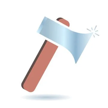 Flat icon of the axe Stock Illustration