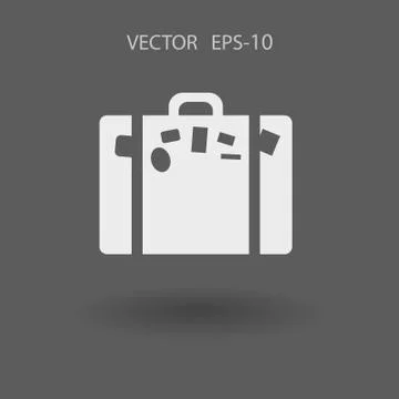 Flat icon of bag  vector illustration Stock Illustration