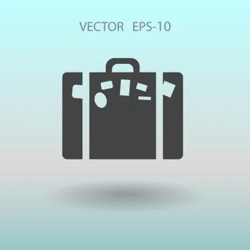 Flat icon of bag  vector illustration Stock Illustration