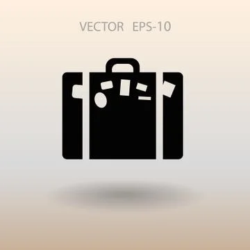 Flat icon of bag  vector illustration Stock Illustration
