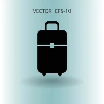 Flat icon of bag  vector illustration Stock Illustration