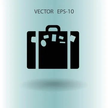 Flat icon of bag  vector illustration Stock Illustration
