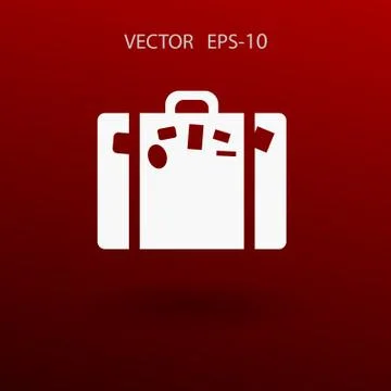 Flat icon of bag  vector illustration Stock Illustration