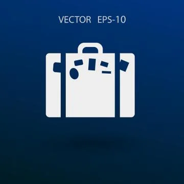 Flat icon of bag  vector illustration Stock Illustration