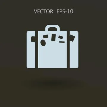 Flat icon of bag  vector illustration Stock Illustration