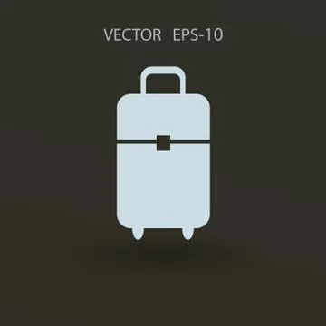 Flat icon of bag  vector illustration Stock Illustration
