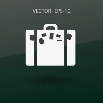 Flat icon of bag  vector illustration Stock Illustration