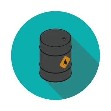 Flat icon  barrel of oil Stock Illustration