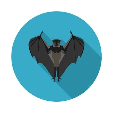 Flat icon bat Stock Illustration