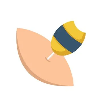 Flat Icon Bee sting therapy icon Stock Illustration