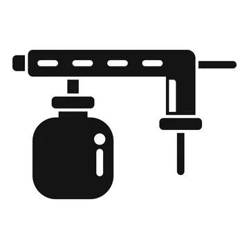Flat icon of bench drill press machine Stock Illustration