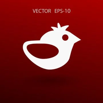 Flat icon of bird. vector illustration Stock Illustration