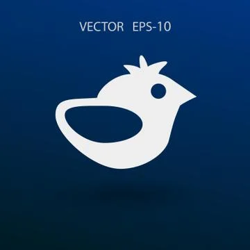 Flat icon of bird. vector illustration 스톡 일러스트