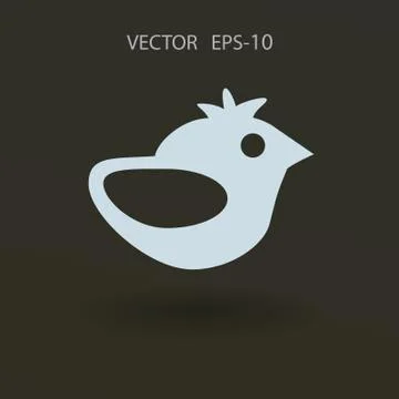 Flat icon of bird. vector illustration Stock Illustration