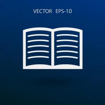 Flat icon of book. vector illustration Stock Illustration