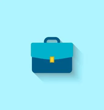 Flat Icon of Briefcase Stock Illustration