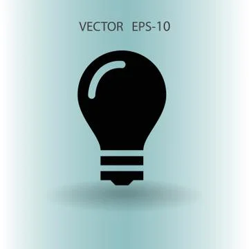 Flat icon of bulb. vector illustration 스톡 일러스트