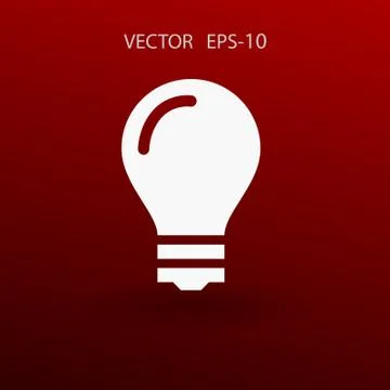 Flat icon of bulb. vector illustration Stock Illustration