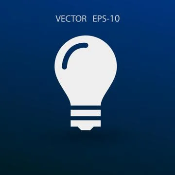 Flat icon of bulb. vector illustration Stock Illustration