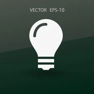 Flat icon of bulb. vector illustration Stock Illustration