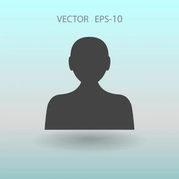 Flat icon of businessman. vector illustration Stock Illustration