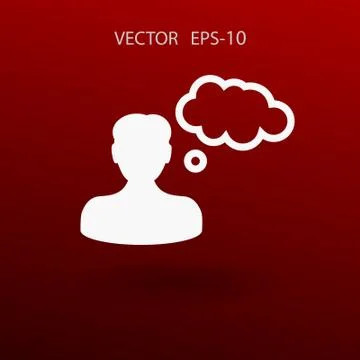 Flat icon of businessman. vector illustration Stock Illustration