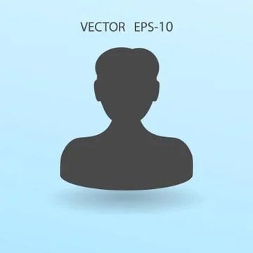 Flat icon of businessman. vector illustration Stock Illustration