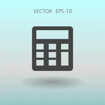 Flat icon of calculator. vector illustration Stock Illustration