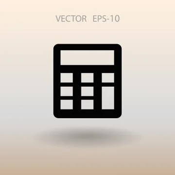 Flat icon of calculator. vector illustration Stock Illustration
