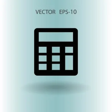 Flat icon of calculator. vector illustration Stock Illustration
