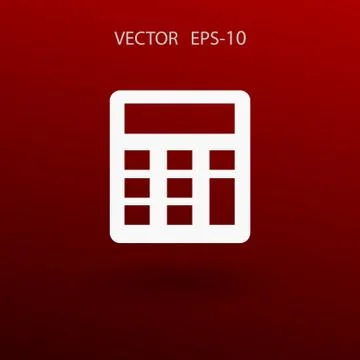 Flat icon of calculator. vector illustration Stock Illustration
