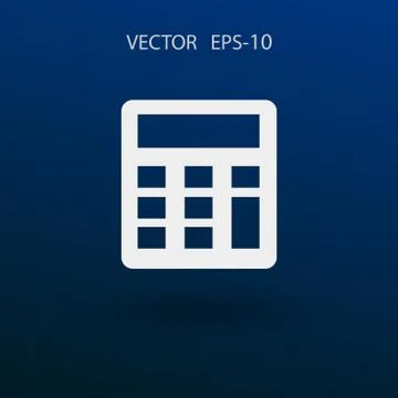 Flat icon of calculator. vector illustration Stock Illustration
