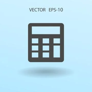Flat icon of calculator. vector illustration Stock Illustration