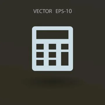 Flat icon of calculator. vector illustration 스톡 일러스트