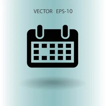 Flat icon of calendar. vector illustration Stock Illustration