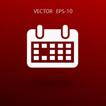 Flat icon of calendar. vector illustration Stock Illustration