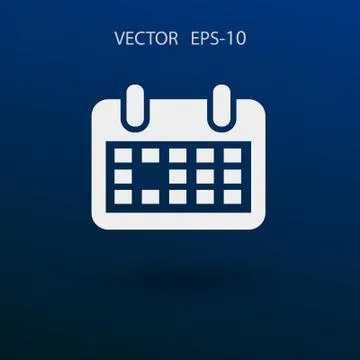 Flat icon of calendar. vector illustration Stock Illustration