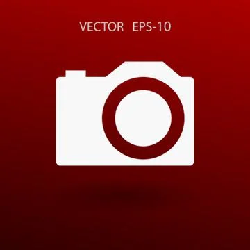 Flat icon of a camera. vector illustration Illustrazione stock