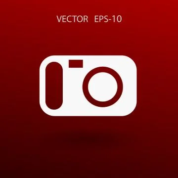 Flat icon of a camera. vector illustration Illustrazione stock