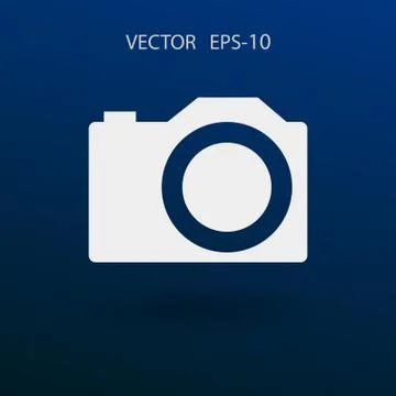 Flat icon of a camera. vector illustration Stock Illustration