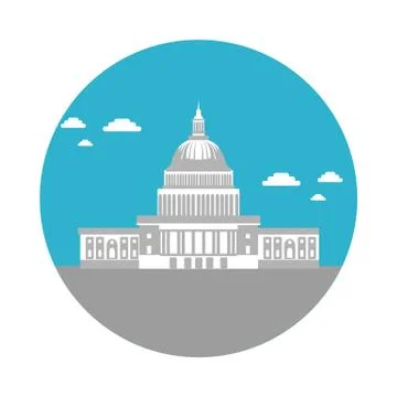 Flat icon Capitol Stock Illustration