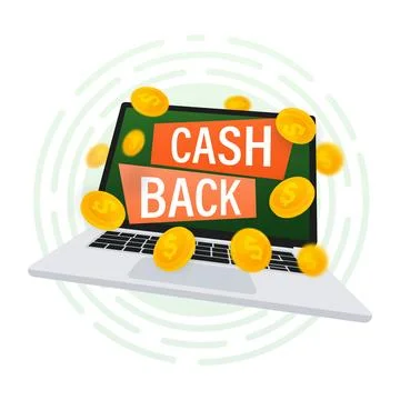 Flat icon with cash back for concept design. Cash back concept in flat style 库存插图