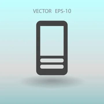 Flat  icon of cellphone. vector illustration Stock Illustration