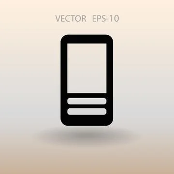 Flat  icon of cellphone. vector illustration Stock Illustration