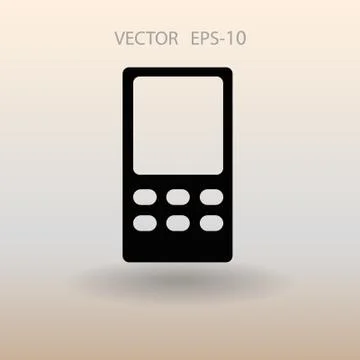 Flat  icon of cellphone. vector illustration Stock Illustration