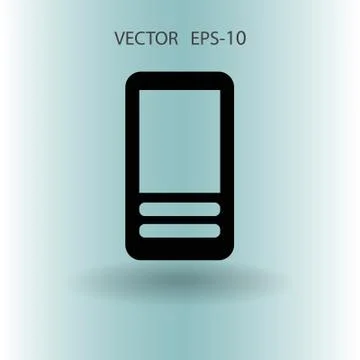 Flat  icon of cellphone. vector illustration Stock Illustration
