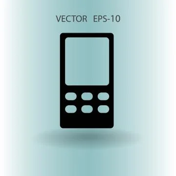 Flat  icon of cellphone. vector illustration Stock Illustration